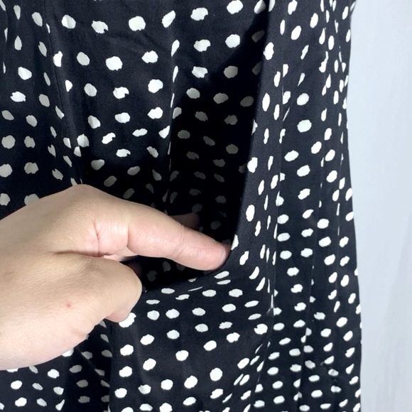 Brand New Jessica Simpson Dress Black with White Polka Dots and Pockets - Picture 7 of 12